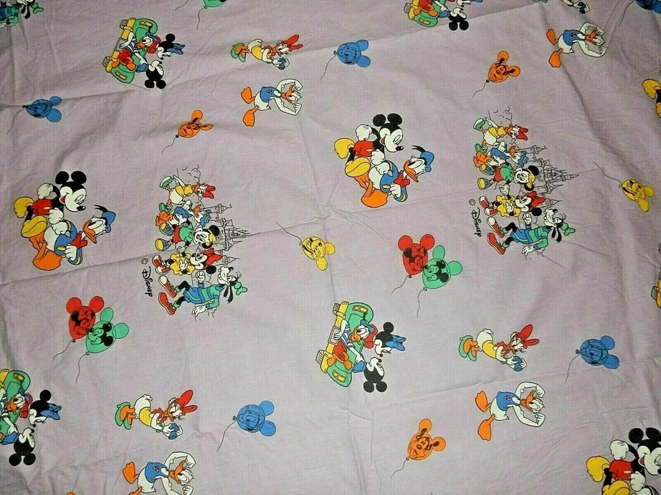 3K Vintage Disney World MICKEY MOUSE & Friends Twin/Single Duvet Cover Blanket - Image 2 of 4