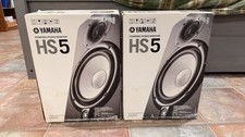 Yamaha HS5 Powered Studio Monitor Speaker Pair Black Tested Working