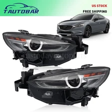 For 2018-2021 Mazda 6 Pair Headlights Headlamps Full LED Adaptive W/AFS LH+RH