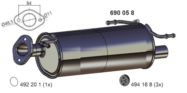 EndschalldäMpfer NachschalldäMpfer Ernst 690058 FüR Suzuki Swift 3 MZ EZ RS413-image