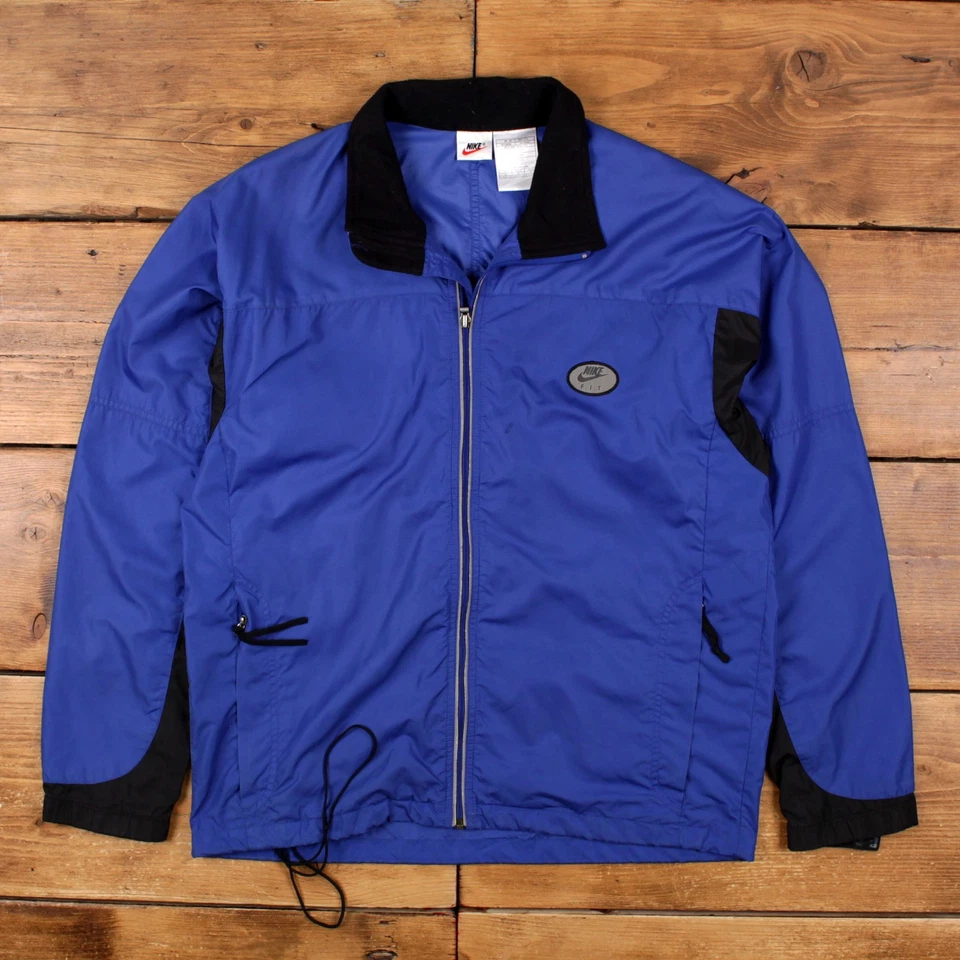 Vintage Nike Windbreaker Jacket M 90s F.I.T. Blue