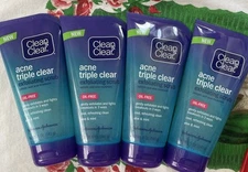 Clean&Clear Acne Triple Clear Exfoliating Scrub Aloe Mint Original New Old Stock