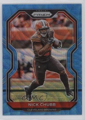 2020 Panini Prizm Blue Wave Prizm 76/199 Nick Chubb #59 pe8
