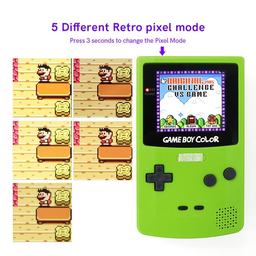 Logo Color Change Q5 IPS Backlight LCD Screen für GameBoy Color - W/Pre-cut Shel - Picture 3 of 34