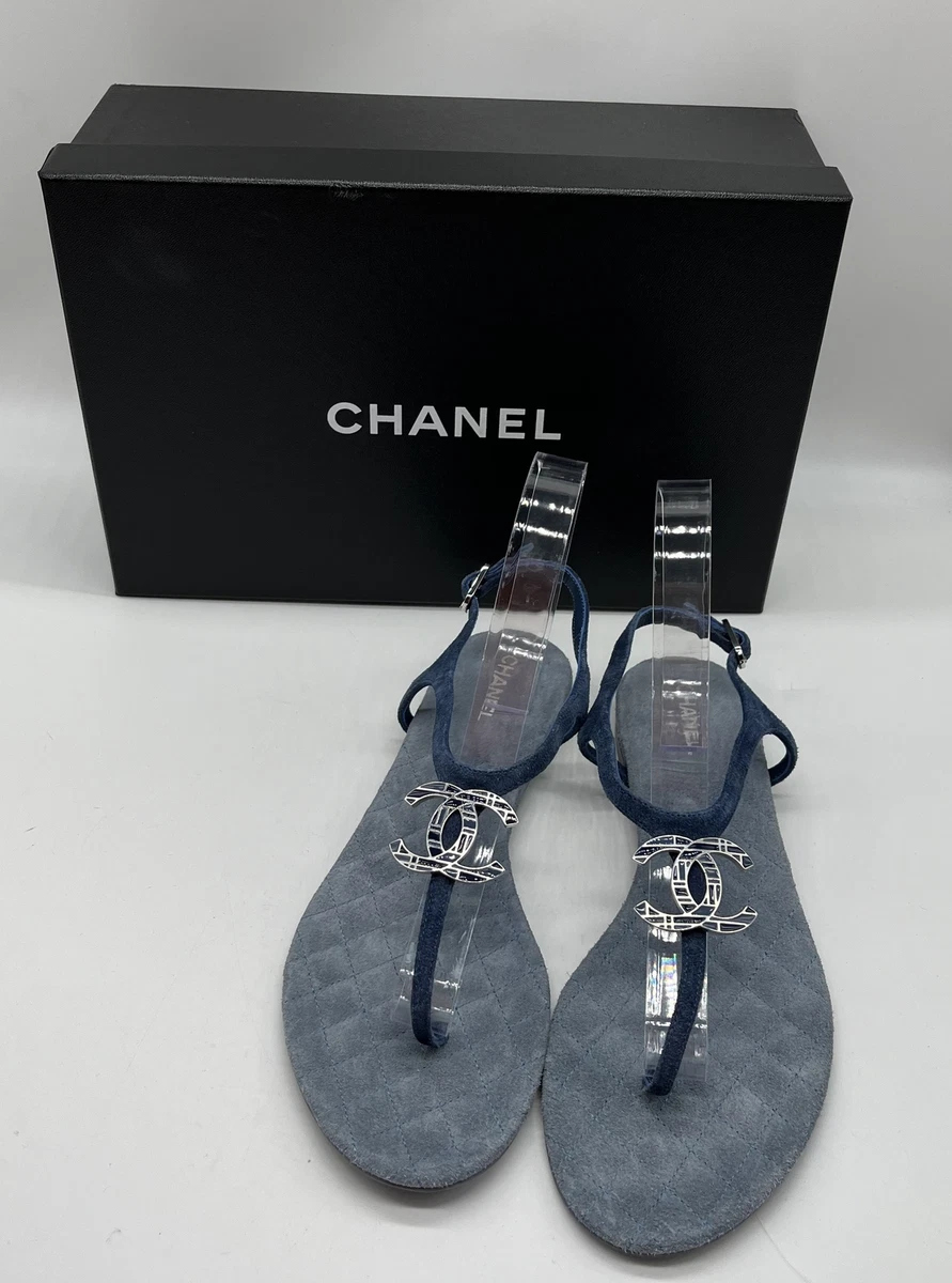 Chanel Authenticated Suede Mules