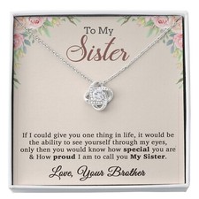 To My Sister Necklace, Brother to Sister, Birthday gift For Sister from Brother
