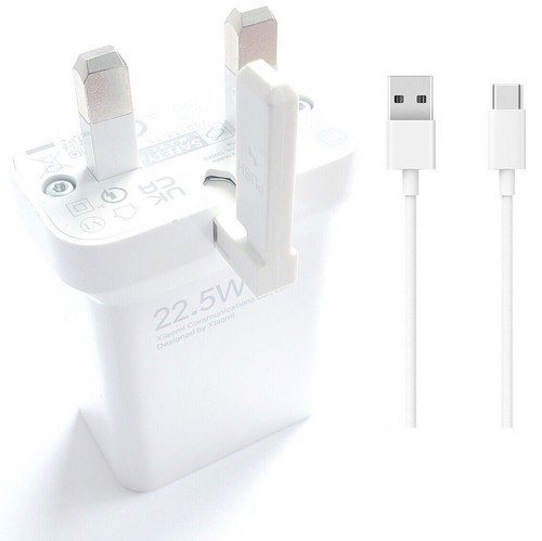 Genuine Xiaomi Fast 22.5W Charger Plug OR USB-C Cable For Mi 10T 5G 10 Youth 5G - Picture 2 of 5