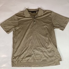 Tasso Elba Mens Polo Top Size M Medium Stretch Golf Short Sleeve Striped Casual