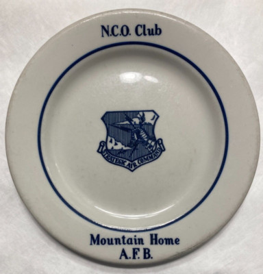 STRATEGIC AIR Force COMMAND SAC NCO Dining Mess Plate Mountain Home ID Base USAF