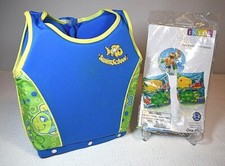 Toddler's Zip-Up Swim Vest w/ Fishes, Sea Buddy Arm Bands -SwimSchool / Intex