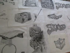 COLLECTION DRAWINGS ILLUSTRATION ANIMATION ART CREATURES SINBAD COMIC ART TRUNK