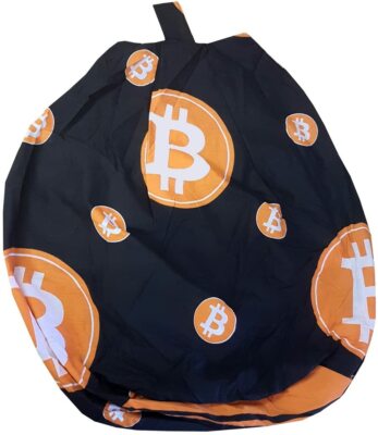 Sitzsack Hülle Bitcoin Neuheit Kryptowährung Münze Logo Essen Schlafen Mine Wiederholen 