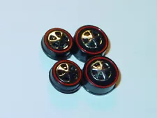 HOT WHEELS REDLINE REPRO WHEELS 2 Small 2 Medium HK Black Bearing Set of 4 -NEW!