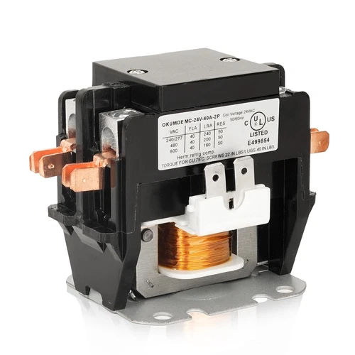 40 Amp 2-Pole AC Contactor for Heat Pumps and Refrigeration Applications