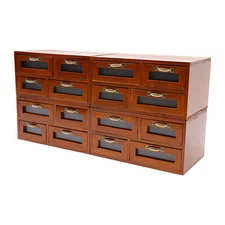 Multi Drawer Storage Organizer Wooden Storage Box Desktop Drawer Organizer Brown