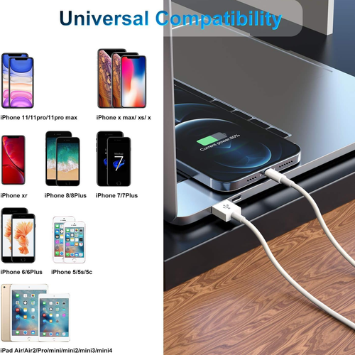 3 x iPhone Charger Fast For Apple Cable USB Lead 5 6 7 8 X XS XR SE 11 12 13 14 - Picture 5 of 6