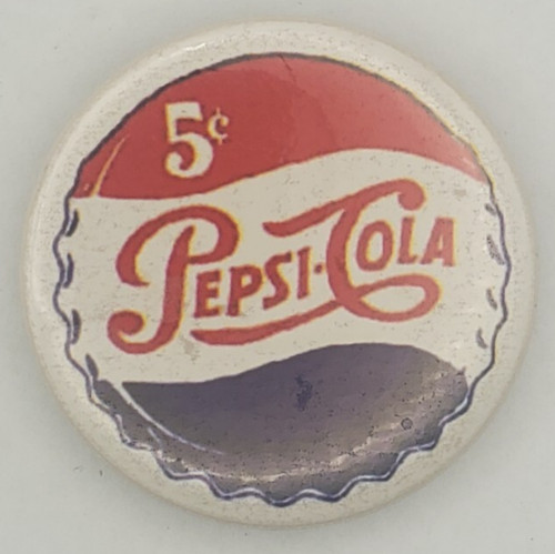 Reproduction Advertising Pepsi 5 Cents Pinback Button