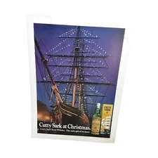 1972 Cutty Sark Christmas and Sperry Univac Vintage Print Ad 70s