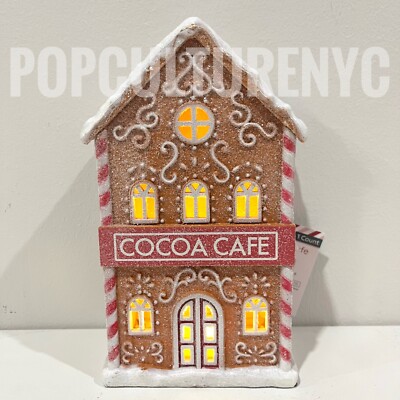 Target Bullseye Playground Light Up Cocoa Cafe  Mini Christmas Village Piece 