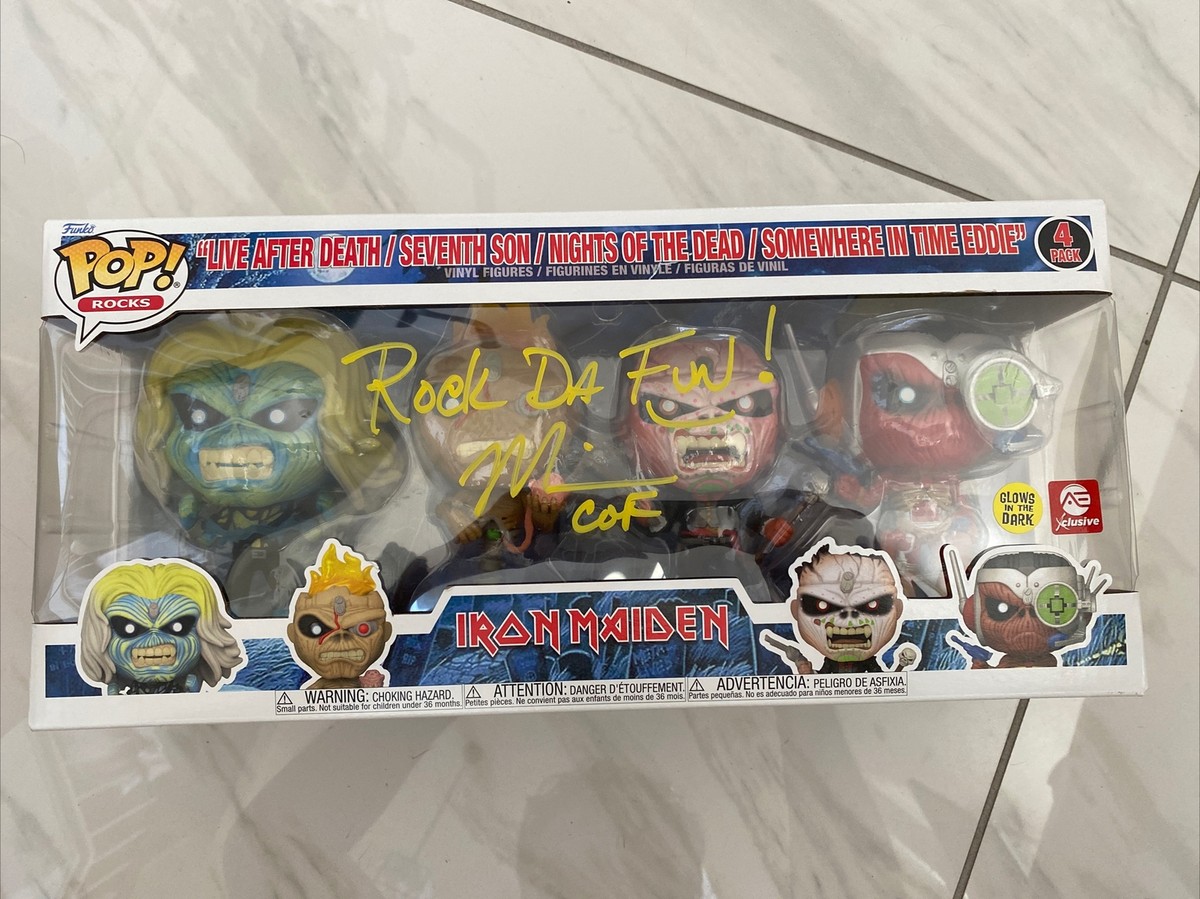 Funko Pop Iron Maiden 4 Pack Glow In The Dark Exclusive Mike
