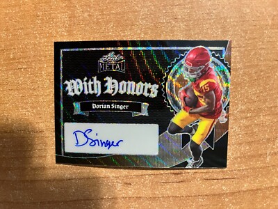 2024 Leaf Metal - Dorian Singer - Black Wave With Honors Auto #d 1/3