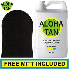 ALOHA TAN - VERY DARK - 16 oz - Spray Tanning Solution Liquid Mist  Tanner Mitt