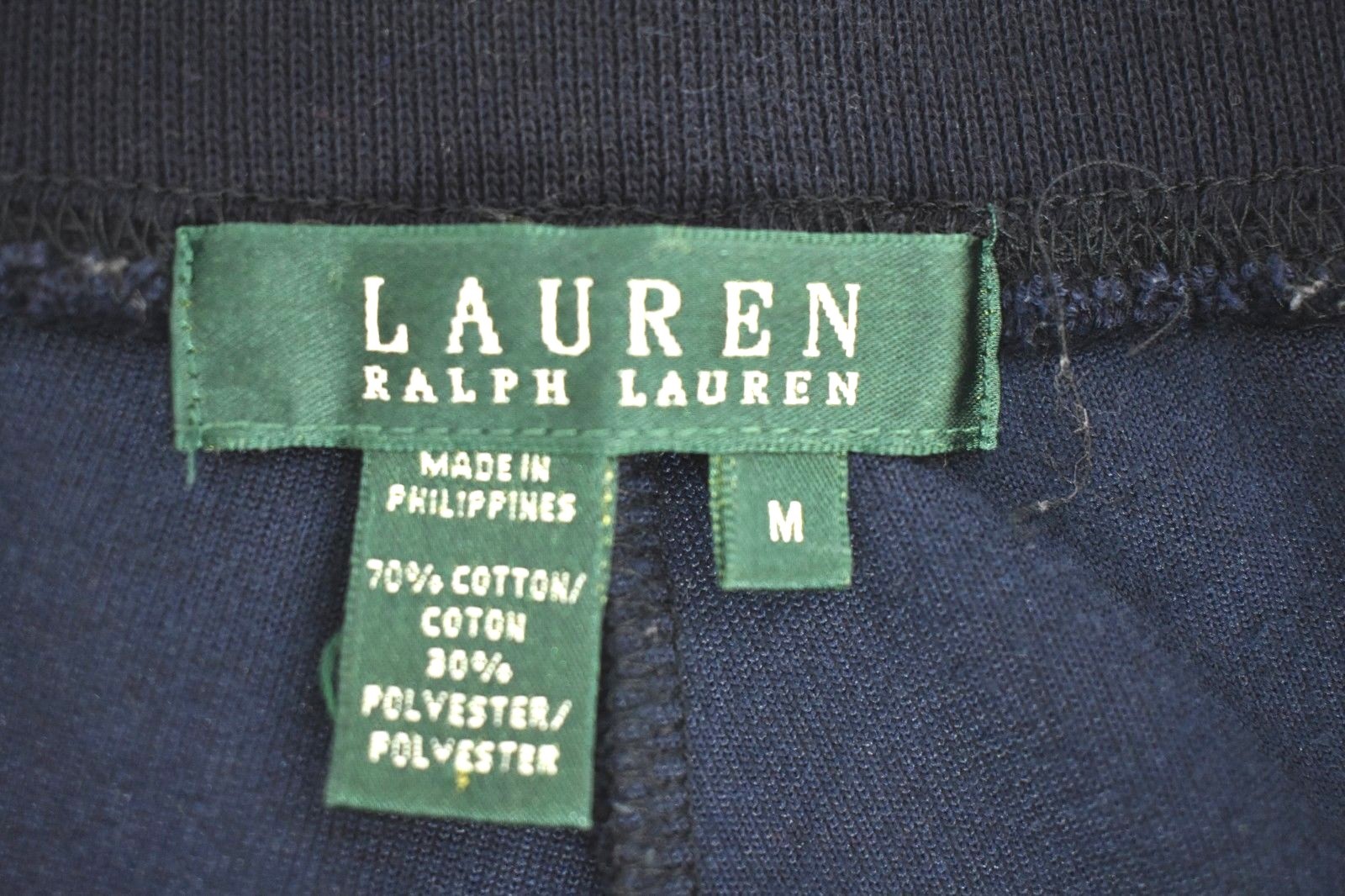 Lauren Ralph Lauren Womens Blue Cotton Athletic Loose Casual Pants Soft Sz Med thumbnail 7