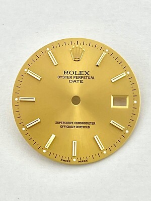 Rolex Champagner Zifferblatt Gold Datum 34mm 15003/15008/15038 etc. NEU Old Stock 306