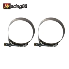 2x 4" inch Stainless Steel T-Bolt Clamp Turbo Coupler Intake Piping TBOLT Pipe