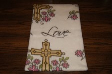 New LOVE Christian Fleece Dog Cat Pet Carrier Crate Blanket FREE SHIPP Help BCR