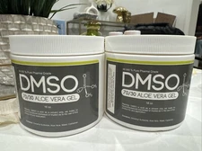 DMSO Pure Pharma Grade, 99.995% Dimethyl Sulfoxide Gel 100%70/30 Aloe Vera 2pack