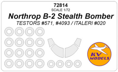 1/72 US Northrop B-2 Stealth Bomber Canopies n Wheels Masks for Testors/Italeri
