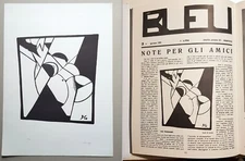 Ivo Pannaggi Nudo di Donna  da un disegno del 1920 Futurismo Marinetti Macerata