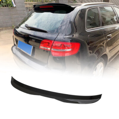 Fits AUDI A3 Hatchback 2013-2018 Glossy Black Rear Roof Wing Spoiler Window Lip