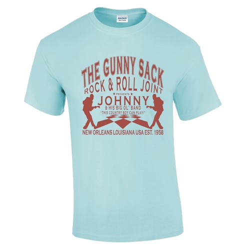 Chuck Berry Inspired T-Shirt Rock & Roll Fifties 50's Mens Original Design