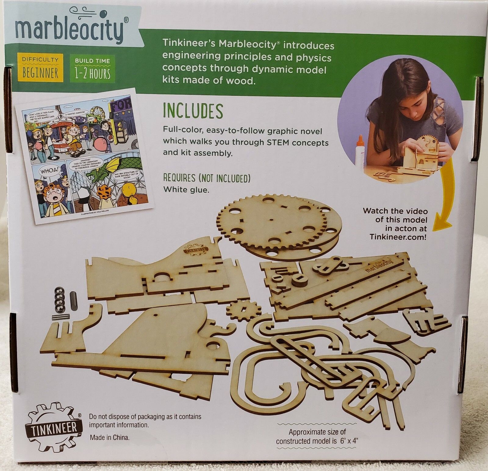 Mini Coaster Maker Kit Tinkineer Build A Marble Machine New Maze Wooden