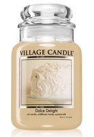 Village Candle Dolce Delight 602G Glas-Duftkerze Mit Honig, Kokosnussmilch