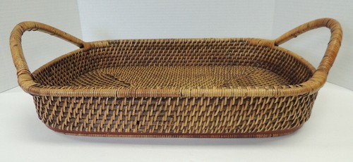 Pampered Chef Woven Selections Woven Serving Basket Casserole Tray 11" x 16" - Picture 4 of 10