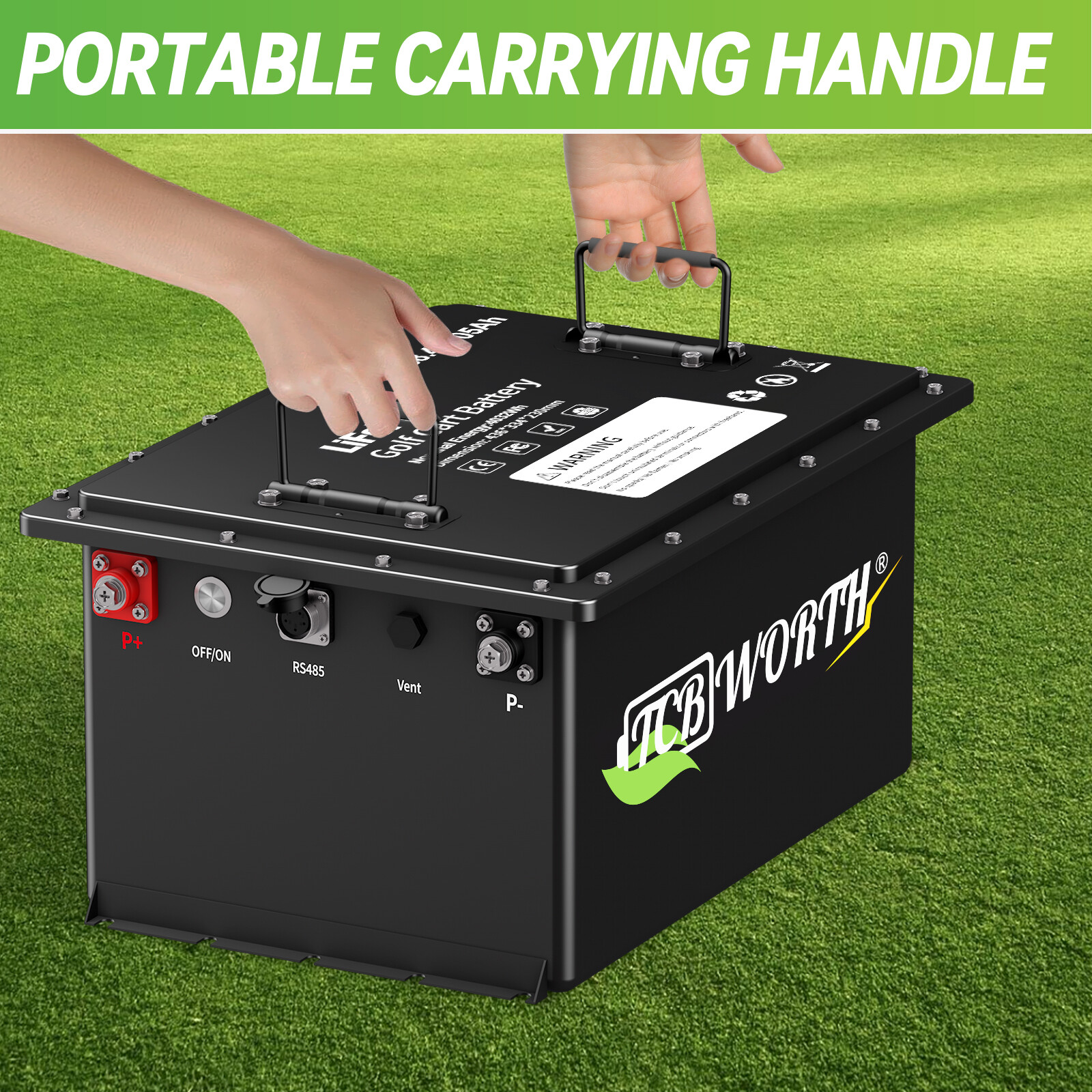 36V 105Ah Golf Cart LiFePO4 Battery 200A BMS Bluetooth for Yamaha EZGO Club Cart