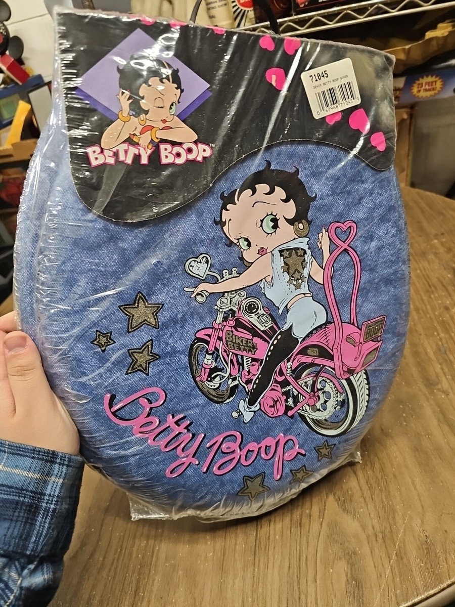 ベディ・ブープ Vintage BETTY BOOP Padded Denim Style Toilet Commode Seat