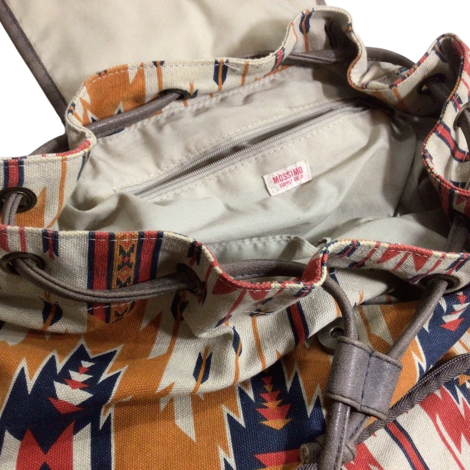 Mochila Mossimo Southwestern Azteca Estampado Tribal Mochila Bolso Cinch Foto 3 de 4