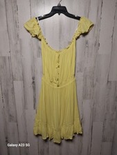 Lulu's Women's Large Yellow Off Shoulder Dress