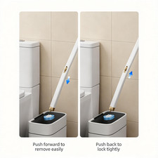Wall Mounted Toilet Brush Set Bathroom Cleaning Tool with Holder Plunger Kit