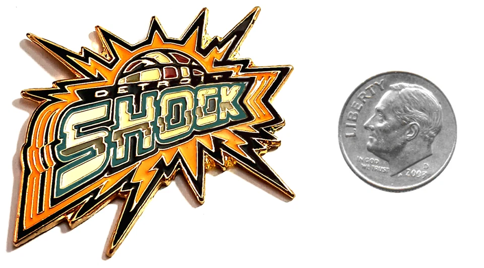 Detroit Shock Pin RARE WNBA Pins Shock Logo Pin WNBA Shock Logo Fan Detroit Pin - Image 2 of 3