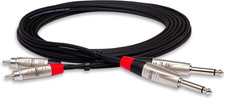 HPR-003X2 Pro Stereo Interconnect, Dual REAN 1/4 Inch TS to RCA, 3 Feet