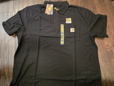 Carhartt K570 Short Sleeve Pocket Polo Shirts Black | eBay