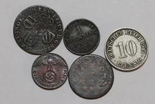🧭 🇩🇪 GERMAN STATES - 5 OLD COINS LOT B86 #16 YI28