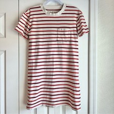 Madewell T-Shirt Dress Womens  XS  Persimmon and Plum Pablo Cotton