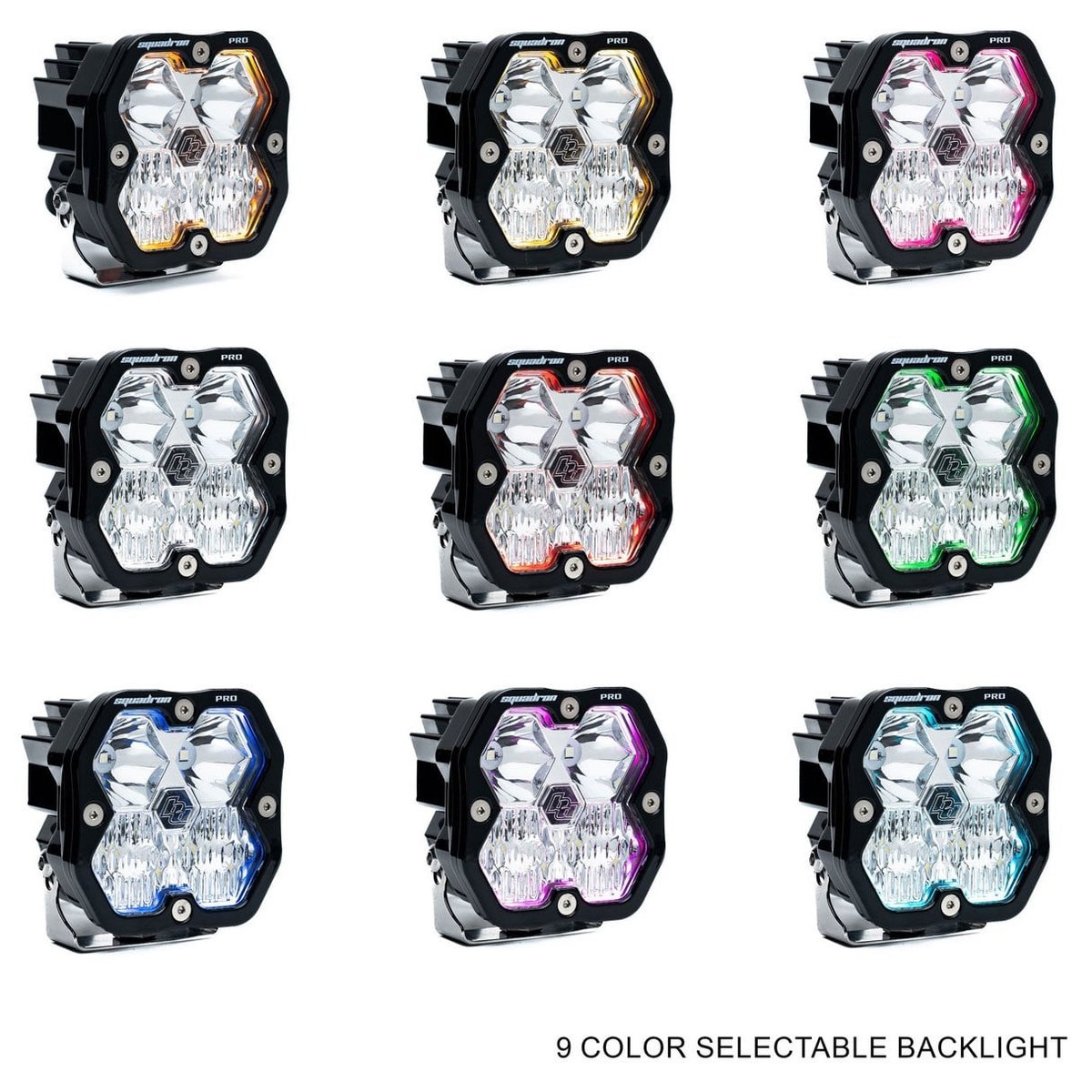 Baja Designs® Squadron 2.0 Pro LED Pair Amber Driving/Combo Lights