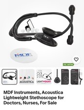 MDF Lightweight Dual Head Stethoscope - BLACK EDITION MDF 747-BO